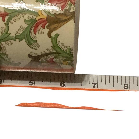 World Market 3pc Tea Set Strainer Cup With Lid 6.25" Floral Paisley Infuser - Picture 6 of 6